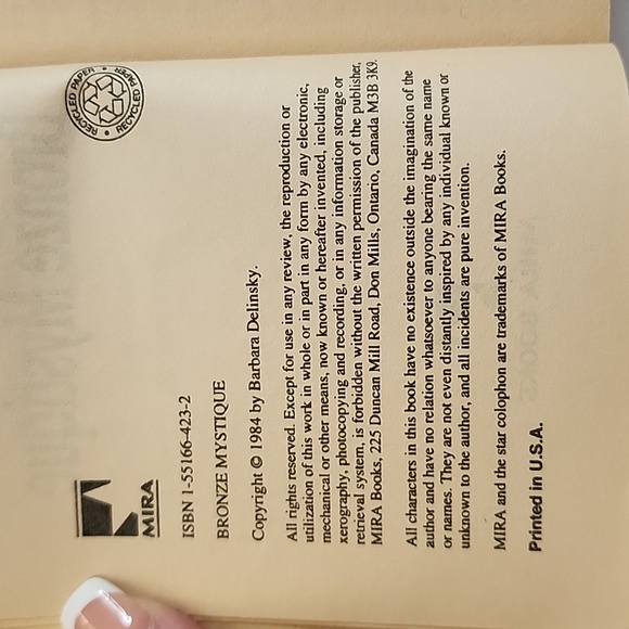 Barbara Delinsky Paperback Romance Book Bronze Mystique - Picture 6 of 6